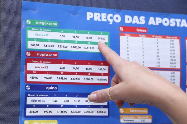 Mega-Sena pode pagar R$ 6,5 milhões no sorteio desta quarta-feira