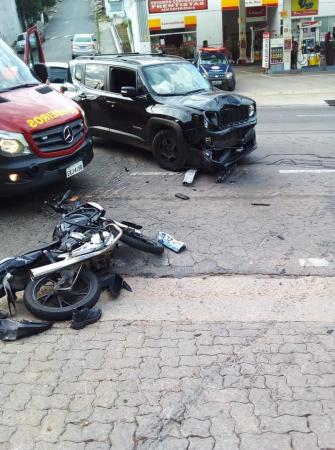 Motociclista é resgatado por helicóptero após sofrer acidente na Avenida Tenente Marques 