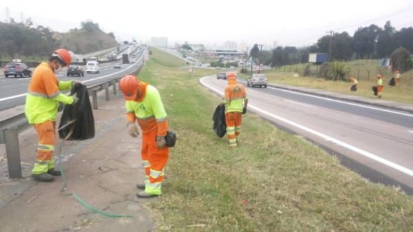 AutoBAn recolhe 1,7 tonelada por dia de lixo nas rodovias