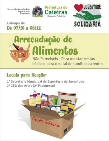 Campanha de Natal para arrecadação de alimentos segue com doações em Caieiras