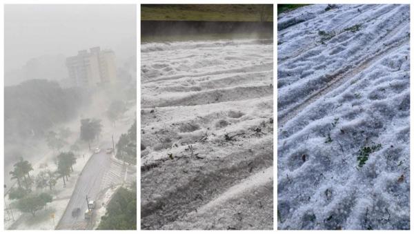 Chuva de granizo impressiona moradores de Jundiaí