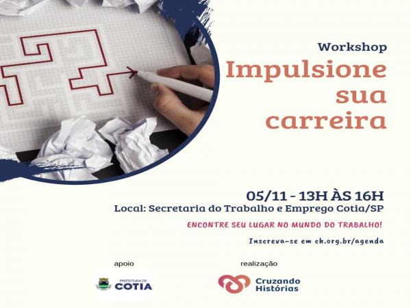 Palestra sobre impulsionar carreira está com inscrições abertas em Cotia