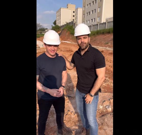 Danilo Joan vistoria obras que estão sendo realizadas em Cajamar