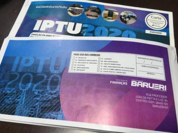 Barueri amplia prazo para o pagamento do IPTU 2020